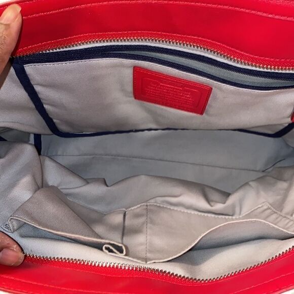 COACH SAINT JAMES Tote Nautical Stripe Weekend Beach Shoulder Bag Purse - Picture 5 of 16